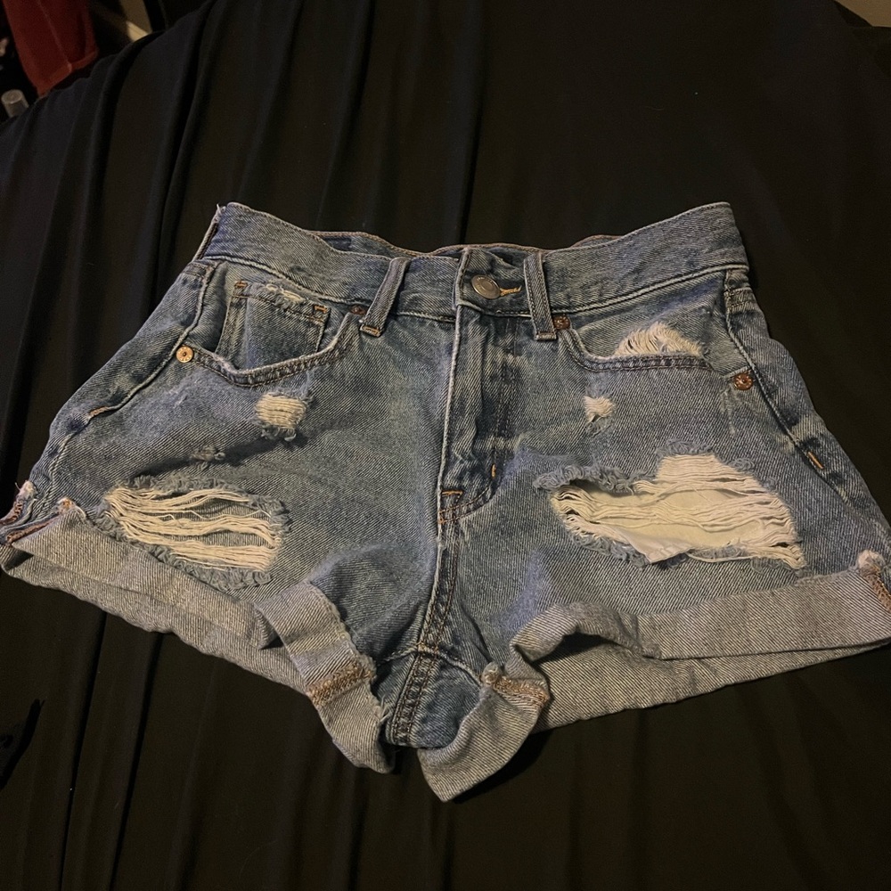 Distressed Denim Women Shorts